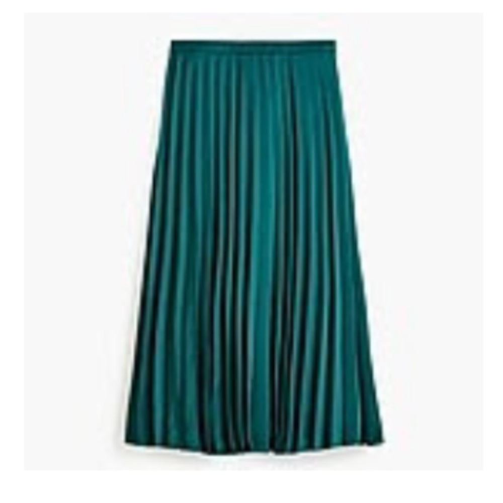J crew pleated skirt, Forest green size 6